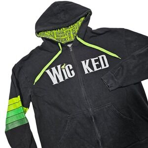 Wear Wicked Zip Hoodie Unisex XL Black Green Broadway Musical Merch Theater OZ